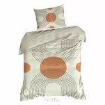 Pościel satynowa 160x200 SPRING 87 jasny beż pomarańcz z wzorem geometrycznym z kolekcji Classic - 5