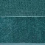 Ręcznik bawełniany 30x50 LUCY ciemny turkus gładki z welurową szeroką bordiurą - 2
