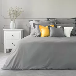 Poszwa na kołdrę bawełniana 220x200 NOVAC stalowa
