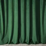 Zasłona na taśmie 140x300 PIERRE welwetowa ciemna zieleń jednokolorowa - 7