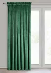 Zasłona na taśmie 140x300 PIERRE welwetowa ciemna zieleń jednokolorowa - 5
