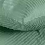 Pościel satynowa 160x200 VERA jednokolorowa gładka miętowa w prążki - 7