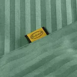 Pościel satynowa 160x200 VERA jednokolorowa gładka miętowa w prążki - 8