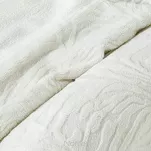 Pościel welwetowa 220x200 FLANO kremowa z tłoczonym wzorem w jednolitym kolorze z kolekcji NOVA - 3
