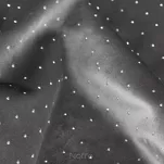 Zasłona na przelotkach 140x250 ARIADNA welwetowa grafitowa zdobiona diamencikami - 3