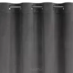 Zasłona na przelotkach 140x250 ARIADNA welwetowa grafitowa zdobiona diamencikami - 4