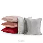 Poszewka welwetowa 45x45 SIBEL jednokolorowa Pierre Cardin kremowa zdobiona lamówką - 6