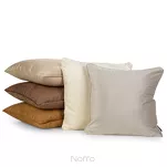 Poszewka welwetowa 45x45 SIBEL jednokolorowa Pierre Cardin kremowa zdobiona lamówką - 2