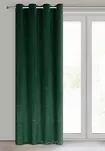 Zasłona na przelotkach 140x250 ARIADNA welwetowa ciemna zieleń zdobiona diamencikami - 5