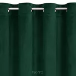 Zasłona na przelotkach 140x250 ARIADNA welwetowa ciemna zieleń zdobiona diamencikami - 4