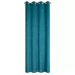 Zasłona na przelotkach 140x250 LILI welwetowa ciemny niebieski z wytłaczanym falującym wzorem - 15