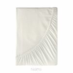 Prześcieradło z bawełny renforce z gumką 220x200 kremowe BASIC - 4