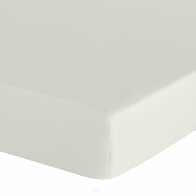 Prześcieradło z bawełny renforce z gumką 220x200 kremowe BASIC