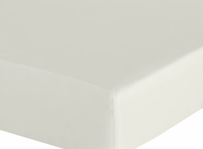 Prześcieradło z bawełny renforce z gumką 220x200 kremowe BASIC