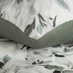 Pościel z mikrowłókna 140x200 LOTI biała zielona wzór kwiatowy Design 91 - 3