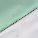 Pościel satynowa 220x200 NOVA 3 dwukolorowa gładka biała miętowa - 8
