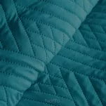 Narzuta 200x220 2x 4040 BONI 1 ciemny turkus pikowana z mikrofibry geometryczny wzór - 2