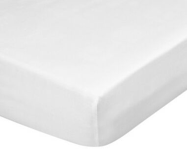 Prześcieradło z satyny bawełnianej z gumką DINA białe 100x200 z kolekcji Diva Line