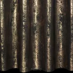 Zasłona na przelotkach 140x250 RENIA welwetowa czarna z szampańskim przecieranym wzorem - 6