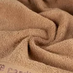 Ręcznik 50x90 EVI Pierre Cardin ciemny puder zdobiony bordiurą w kolorze ręcznika z logo marki - 4