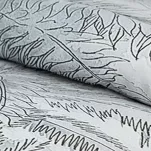 Pościel z makosatyny 220x200 SKYE Eva Minge jasny szary stalowy designerski wzór Premium - 5