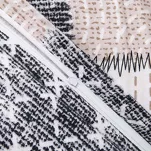 Pościel flanelowa 180x200 31511/1 beżowa patchworkowy wzór - 5