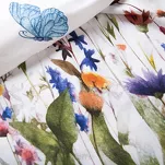 Pościel flanelowa 180x200 31512/1 biała w kolorowe kwiaty - 5