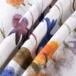 Pościel flanelowa 180x200 31512/1 biała w kolorowe kwiaty - 3